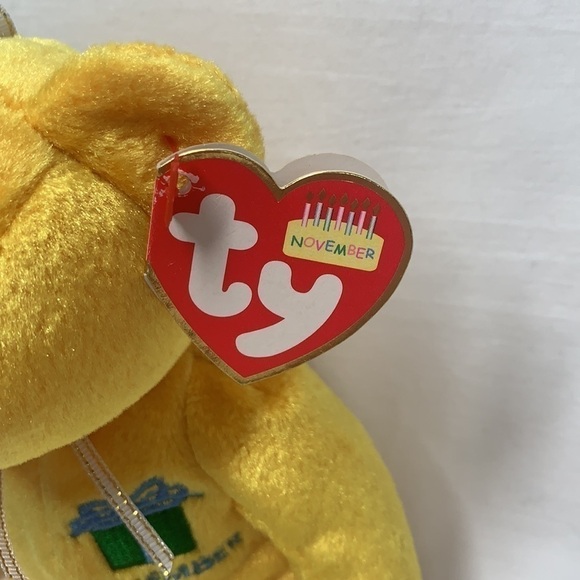 Ty Beanie Babies November Birthday Bear - Yellow w/Tags, 2002 - Picture 5 of 9